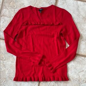 Red Sweater Top Talbots